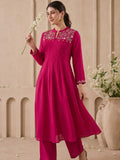 Fuchsia Bloom Women'S Kurta"S Set