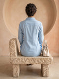 Varanga Blue Colored Women Summer Dress