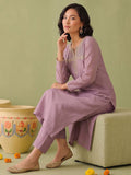 Womens Mauve Mystique Embroidered Suit Set