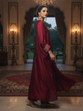 Zari Embroidered Neck Flared Kaftan with Trouser