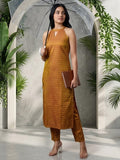 Textured Copper Kurta Set