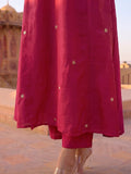Floral Embroidered Kurta Set With Embroidered Dupatta