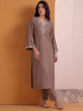 Mirror Embroidered Thread Work Straight Kurta