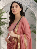 Varanga Women Mauve Straight Kurta With Tonal  Ottom & Dupatta