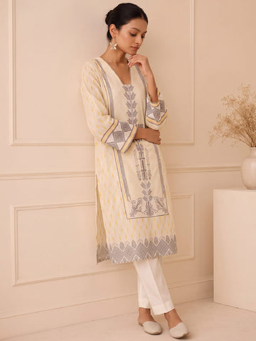 Golden Bloom Silk Women's Kurta Set