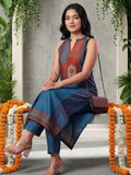 Indigo Geometric Printed Kurta Set