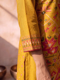 Mustard Kurta Set Featuring Artistic Prints And A Statement Dupatta