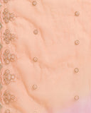 Varanga Women  Pink Embroidered Anarkali Paired With Tonal Bottom  And Ombre Dupatta