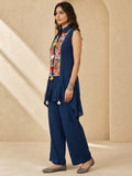 Denim Co-Ord Set Featuring An Ethnic Embroidered Panel