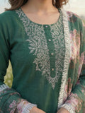 Varanga Green embroidered kurta with tonal trouser and printed dupattta