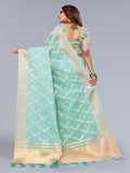 Ethnic Motifs Zari Woven Design Banarasi Saree