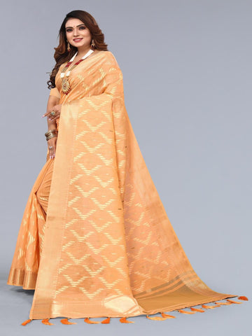 Ethnic Motifs Zari Woven Design Banarasi Saree