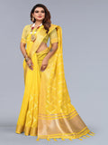 Ethnic Motifs Zari Woven Design Banarasi Saree