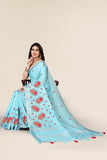 Ethnic Motifs Zari Woven Design Banarasi Saree