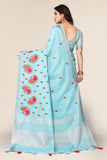 Ethnic Motifs Zari Woven Design Banarasi Saree