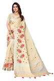 Ethnic Motifs Zari Woven Design Banarasi Saree