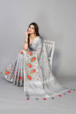 Ethnic Motifs Zari Woven Design Banarasi Saree
