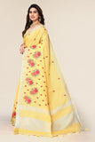 Ethnic Motifs Zari Woven Design Banarasi Saree