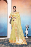 Ethnic Motifs Zari Woven Design Banarasi Saree