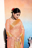 Ethnic Motifs Zari Woven Design Banarasi Saree