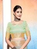 Ethnic Motifs Zari Woven Design Banarasi Saree