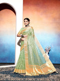 Ethnic Motifs Zari Woven Design Banarasi Saree