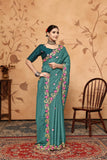 Ethnic Motifs Zari Woven Design Banarasi Saree