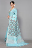 Ethnic Motifs Zari Woven Design Banarasi Saree
