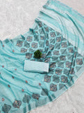 Ethnic Motifs Zari Woven Design Banarasi Saree