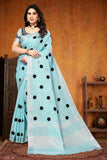 Ethnic Motifs Zari Woven Design Banarasi Saree