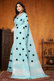 Ethnic Motifs Zari Woven Design Banarasi Saree