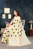 Ethnic Motifs Zari Woven Design Banarasi Saree