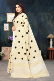 Ethnic Motifs Zari Woven Design Banarasi Saree