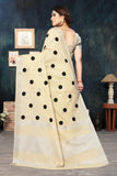 Ethnic Motifs Zari Woven Design Banarasi Saree