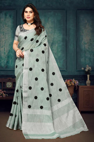 Ethnic Motifs Zari Woven Design Banarasi Saree