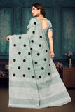Ethnic Motifs Zari Woven Design Banarasi Saree
