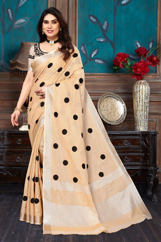 Ethnic Motifs Zari Woven Design Banarasi Saree
