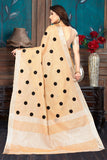 Ethnic Motifs Zari Woven Design Banarasi Saree