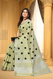 Ethnic Motifs Zari Woven Design Banarasi Saree