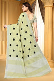 Ethnic Motifs Zari Woven Design Banarasi Saree