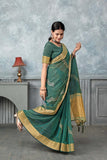 Ethnic Motifs Zari Woven Design Banarasi Saree
