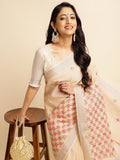 Ethnic Motifs Zari Woven Design Banarasi Saree