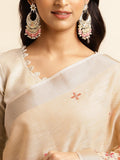 Ethnic Motifs Zari Woven Design Banarasi Saree