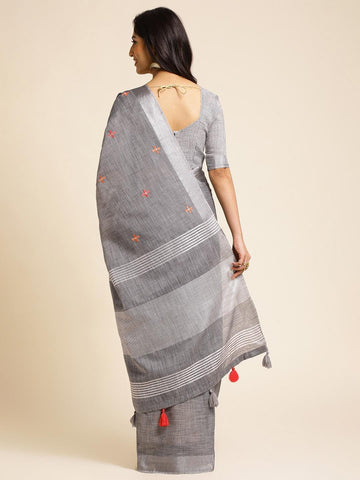 Ethnic Motifs Zari Woven Design Banarasi Saree