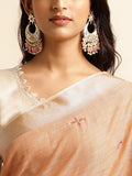 Ethnic Motifs Zari Woven Design Banarasi Saree