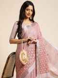 Ethnic Motifs Zari Woven Design Banarasi Saree