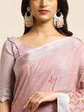 Ethnic Motifs Zari Woven Design Banarasi Saree