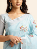Ethnic Motifs Zari Woven Design Banarasi Saree