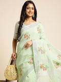 Ethnic Motifs Zari Woven Design Banarasi Saree