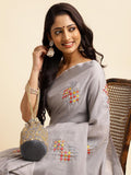 Ethnic Motifs Zari Woven Design Banarasi Saree